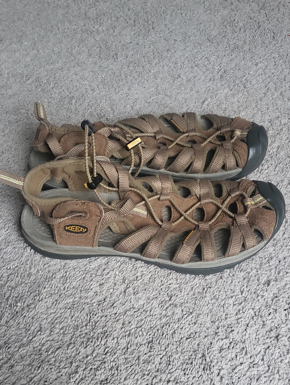 Keen Whisper Hiking Sandals Womens 10.5 Brown Waterproof Hybrid Shoes Outdoors - Picture 2 of 9